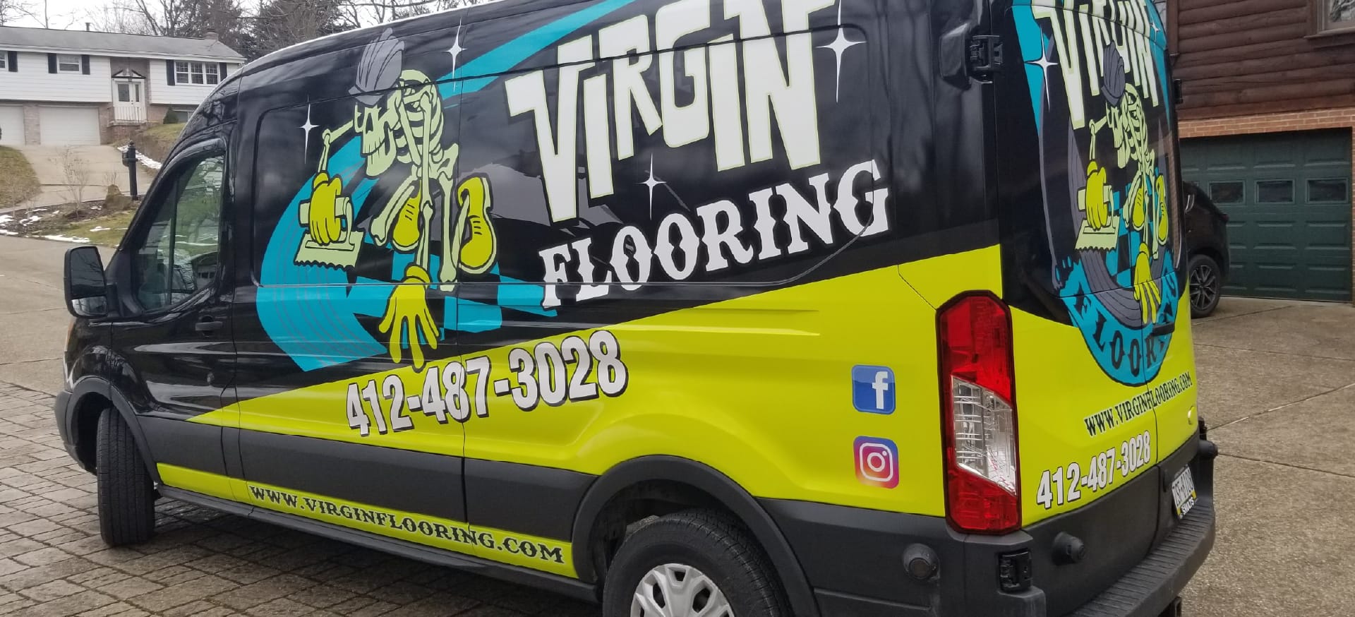 Virgin Flooring installation vehicle
